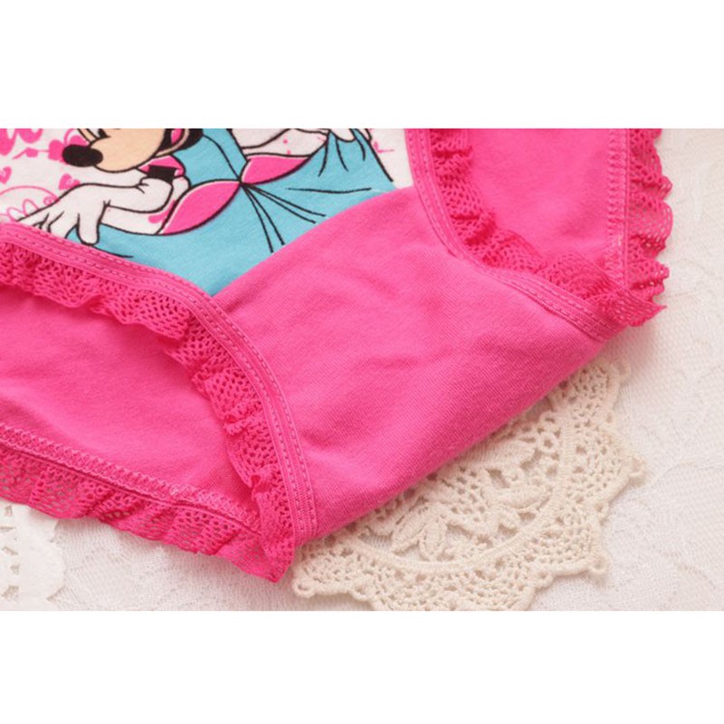 Bộ 3 quần lót cotton in hình chuột Mickey đáng yêu dành cho bé gái