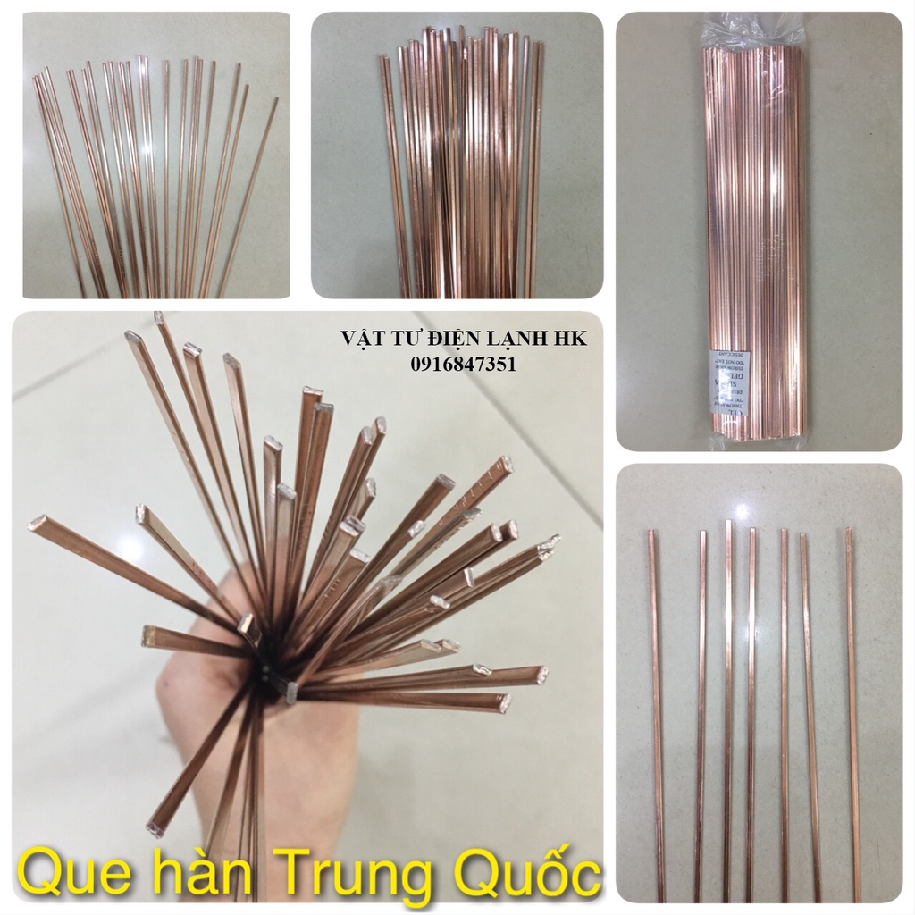 1 Que hàn đồng bạc Harris Made in USA Mỹ - Qixing TQ - Que hàn ống đồng Que hàn bạc