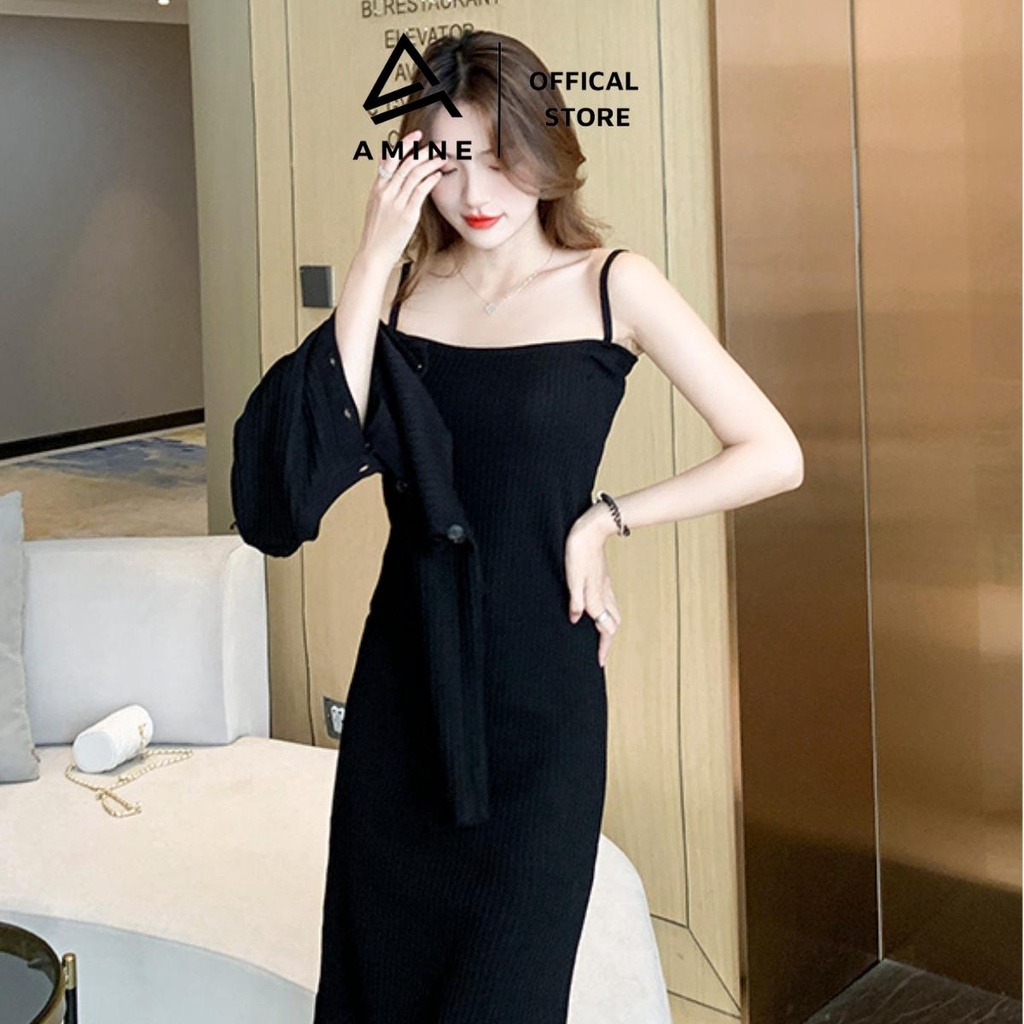 Set đồ nữ, Váy bút chì 2 dây và áo khoác ngoài C81