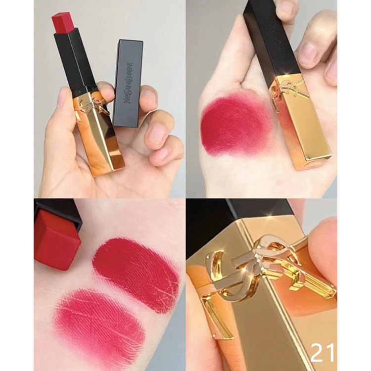Son Môi YSL Saint Laurent Phiên Bản Giới Hạn Họa Tiết Dập Nổi Màu Vàng Đồng 1966# 21# 28#