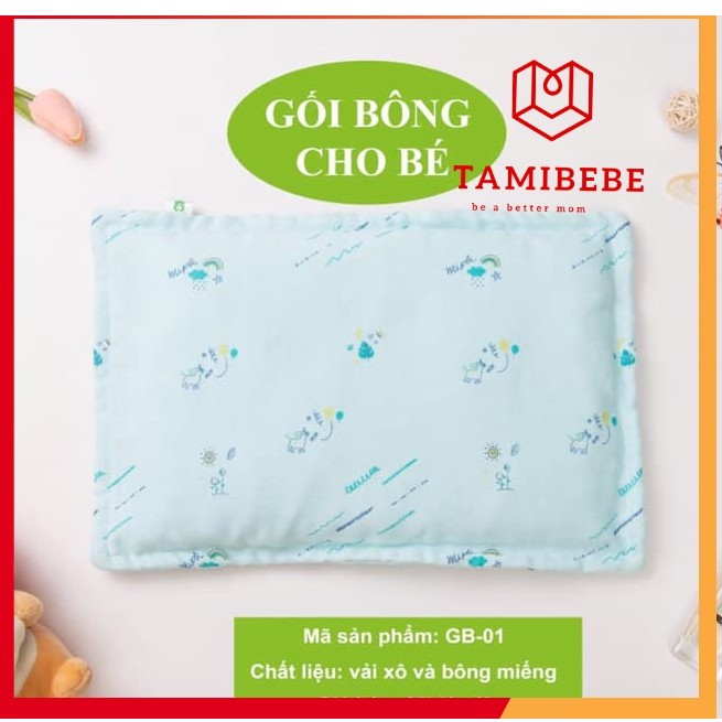 Gối bông xô bé sơ sinh trẻ nhỏ Mipbi  - TAMIBEBE