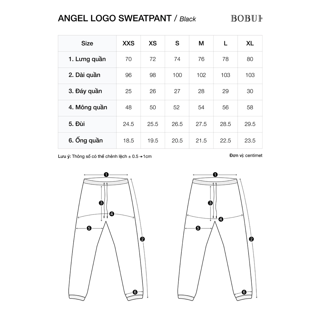 ANGEL LOGO SWEATPANT/ BLACK