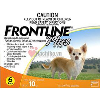 Nhỏ gáy trị rận Frontline Plus cho chó (< 10kg, 10-20kg, 20-40kg)