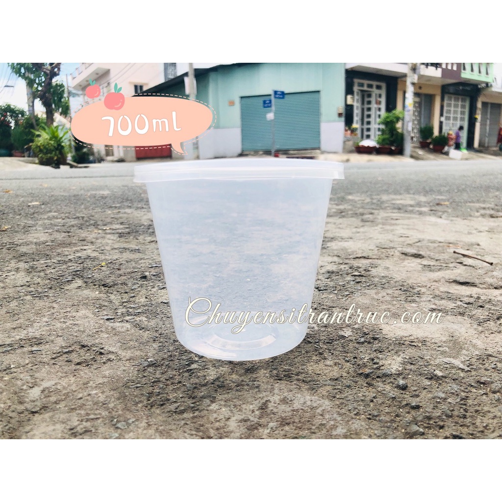 Combo 10 hộp tròn microwave đựng thực phẩm 700ml