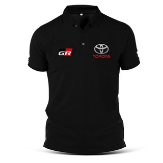TOYOTA Áo Thun Polo Ngắn Tay Form Rộng Size Lớn Phong Cách Cổ Điển