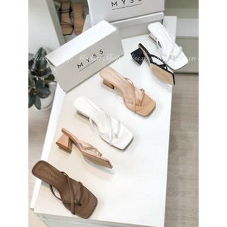 Guốc cao gót quai mảnh gót tam giác 5p mã L121