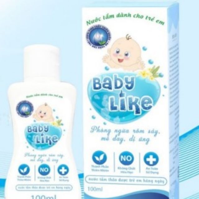 Sữa tắm gội thảo dược Baby Like an toàn cho bé, mềm da