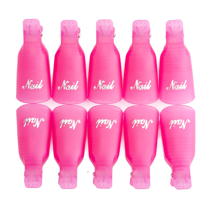 Set 10 Kẹp Nhựa Màu Sắc Dùng Để Hỗ Trợ Làm Móng Gel UV