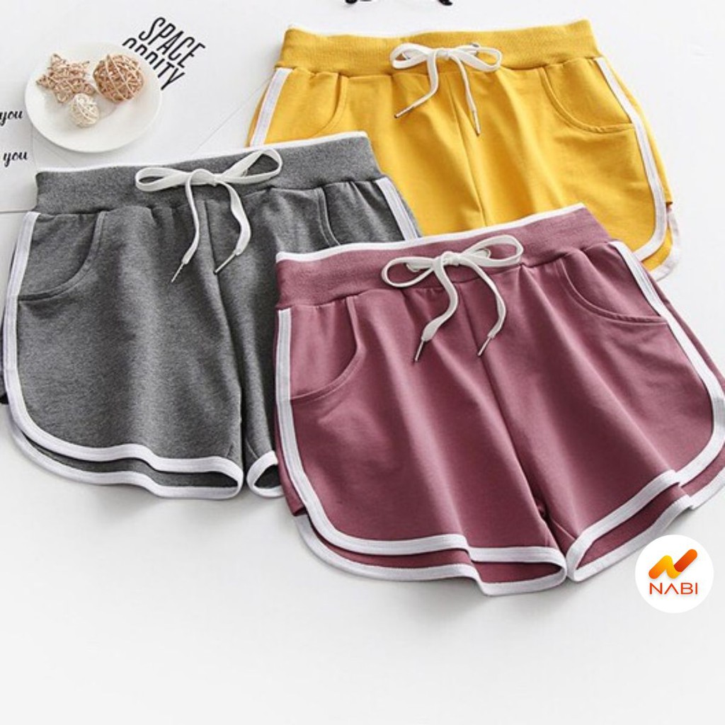 Quần Cộc Nữ 🌹FREESHIP🌹 Quần Đùi Nữ Dáng Thể Thao Chất Cotton Co Dãn Phối Viền Siêu Đẹp Siêu Mát QN27 | BigBuy360 - bigbuy360.vn
