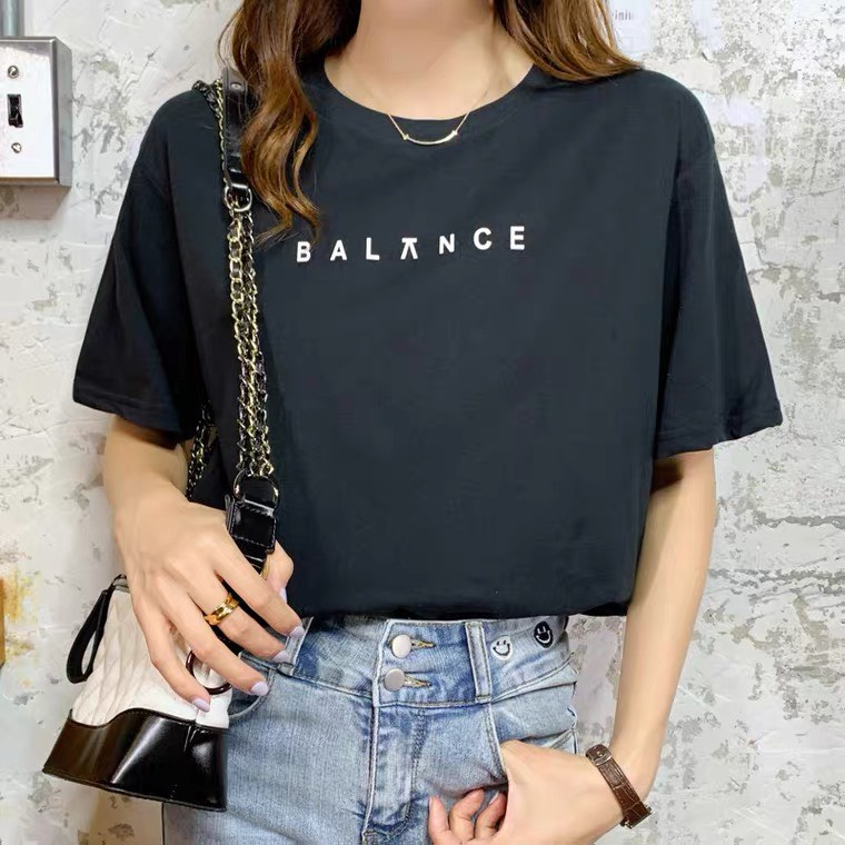 ÁO THUN TAY LỠ UNISEX NAM NỮ IN BALANCE - FREESIZE DƯỚI 75KG