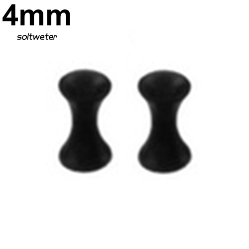 Khuyên nong tai màu đen bằng silicon cá tính