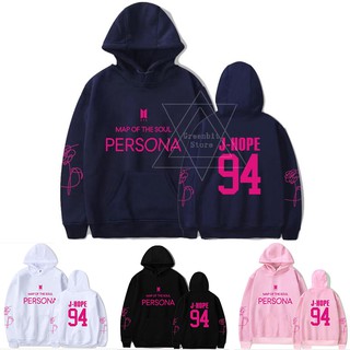 Áo hoodie dài tay có mũ trùm đầu Bangtan Boys BTS BT21 MAP OF THE SOUL: PERSONA J-Hope 94 dành cho nữ