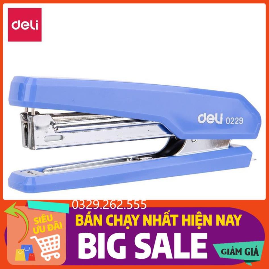 (FreeShip) Dập ghim Deli , 15 trang E0229 hàng chính hãng