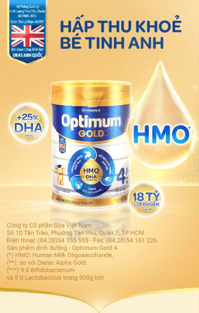 sữa Optimum gold số 4 900g