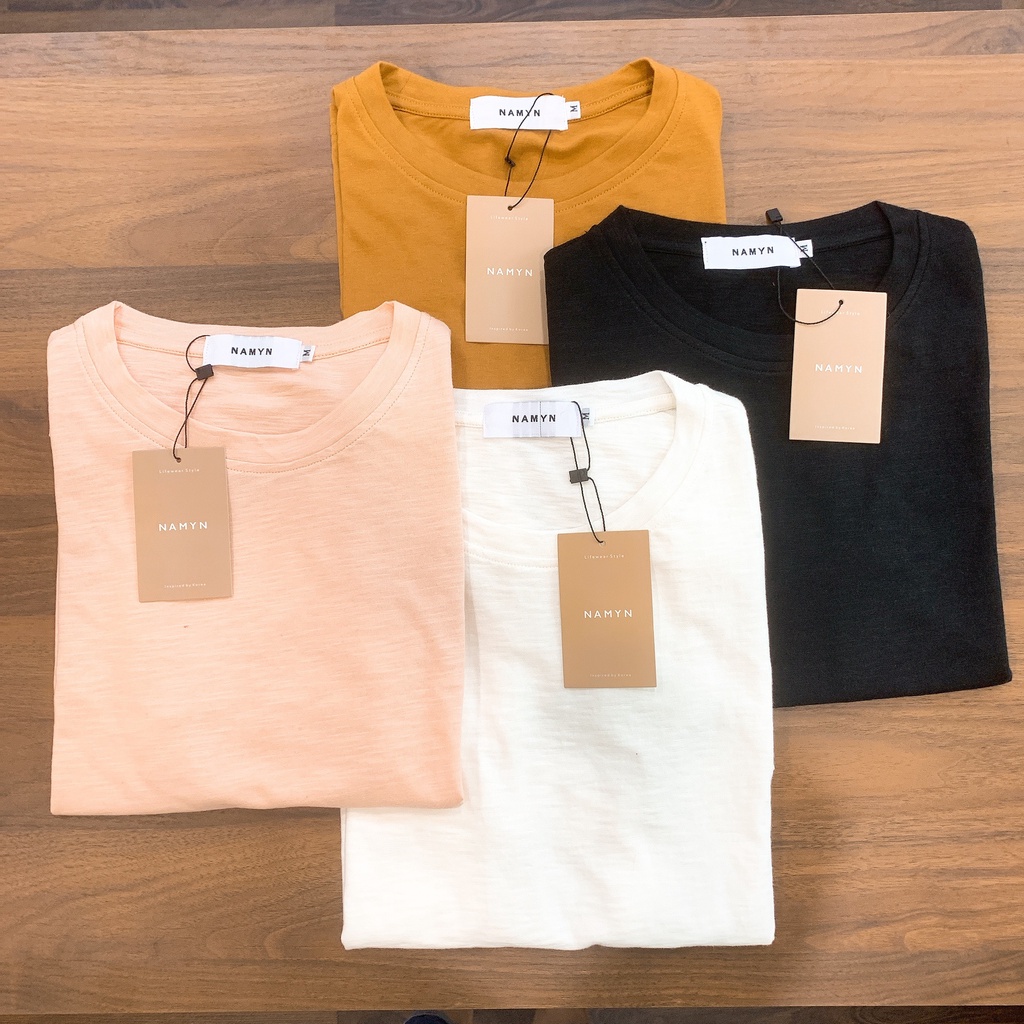 MSA004 Áo Thun Trơn Màu Cơ Bản Pastel Xinh Xắn Phong Cách Hàn Quốc Nữ Tính Tay Ngắn Sang Trọng