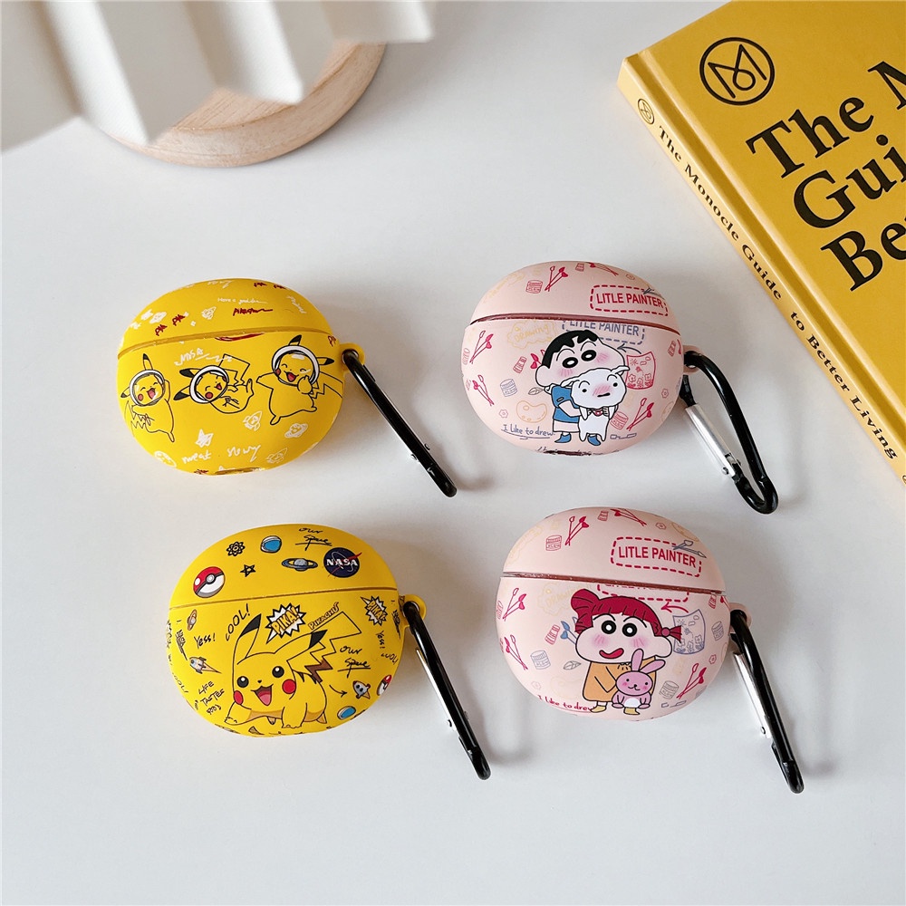 Vỏ Bọc Hộp Sạc Tai Nghe Mềm Hình Pikachu &amp; Spaceman Cho Edifier Q2