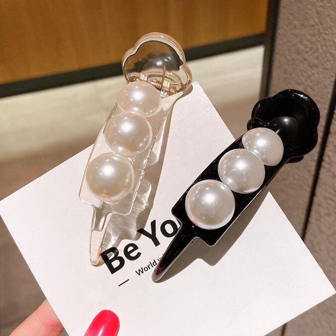 Kẹp Tóc Đính Ngọc Trai Xinh Xắn Theo Phong Cách Retro Hàn Quốc