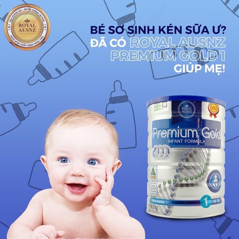 Sữa Hoàng Gia Úc Royal Ausnz Premium Gold 1 - 900g