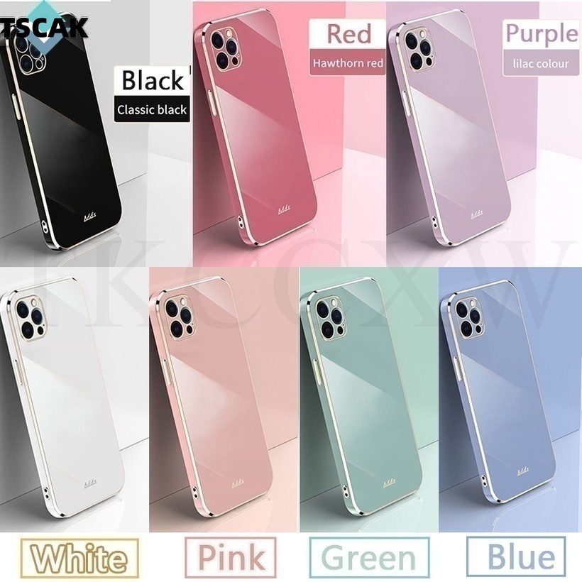 Ốp Điện Thoại Silicon Mềm Màu Trơn Mạ 6D Sang Trọng Cho OPPO Reno 7 Pro Reno7 Z Reno6 Z Reno5 Z Reno4 Z