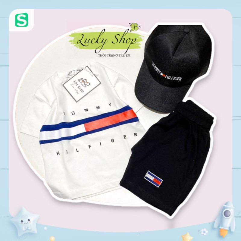 👕🧢 BỘ TOMMY KÈM MŨ CHO BÉ TRAI 👕🧢