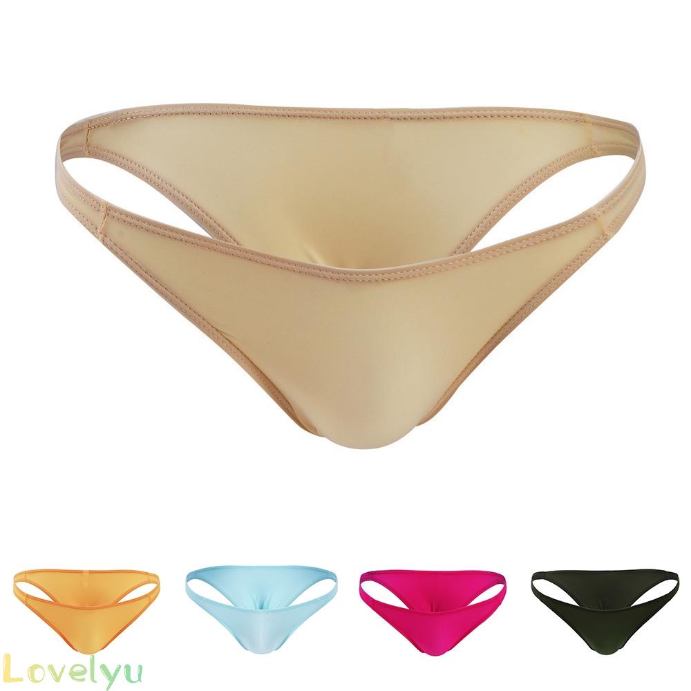 Men Underwear Fashion Low Waist Boxer Mesh Pouch Bag One -size Sexy Silky@New
