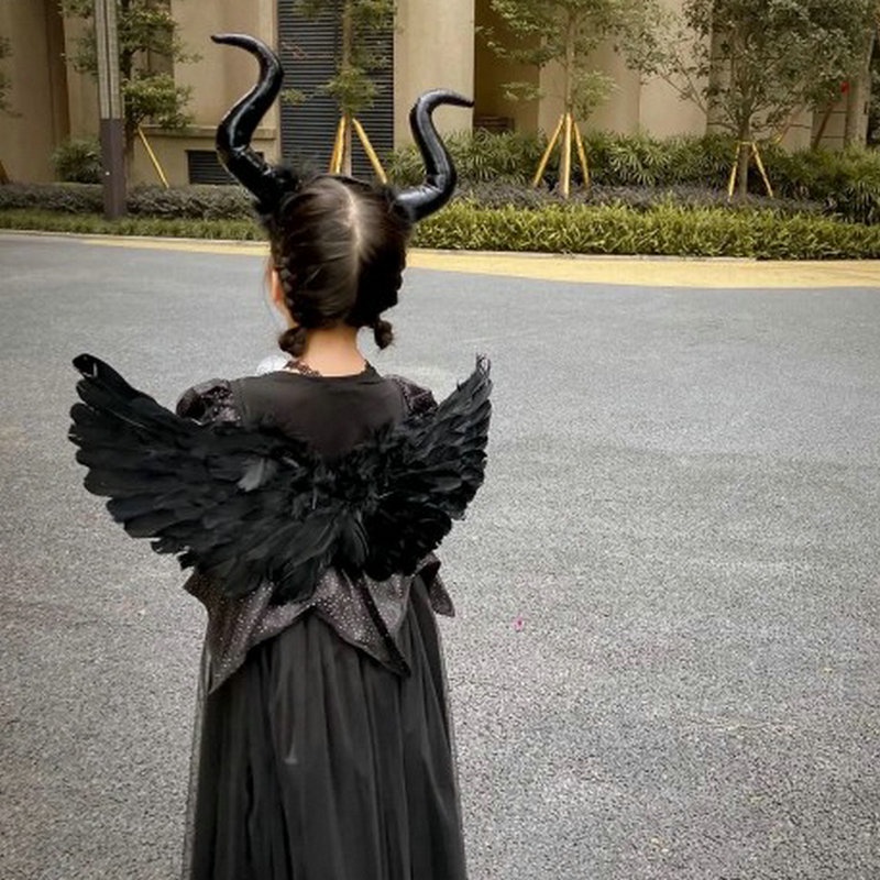 Cài Tóc Hình Sừng Ma Thuật Màu Đen Hóa Trang Halloween Cho Nam Và Nữ