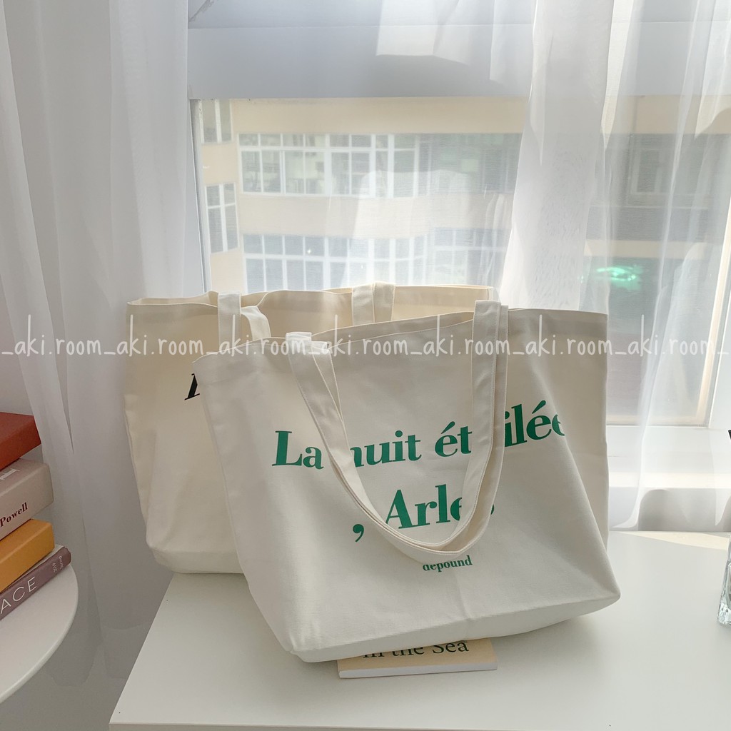 Túi tote vải ulzzang in chữ Arles