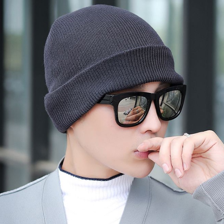 Mũ nón beanie AMIHOUSE nam nữ ngắn trơn nhiều màu chất len dày dặn