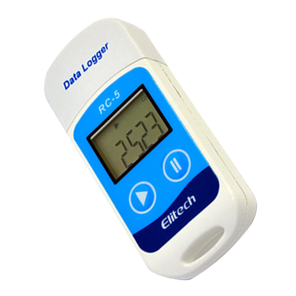 RC-5 LCD Display USB Temperature Data Logger Recorder External Sensor-Blue