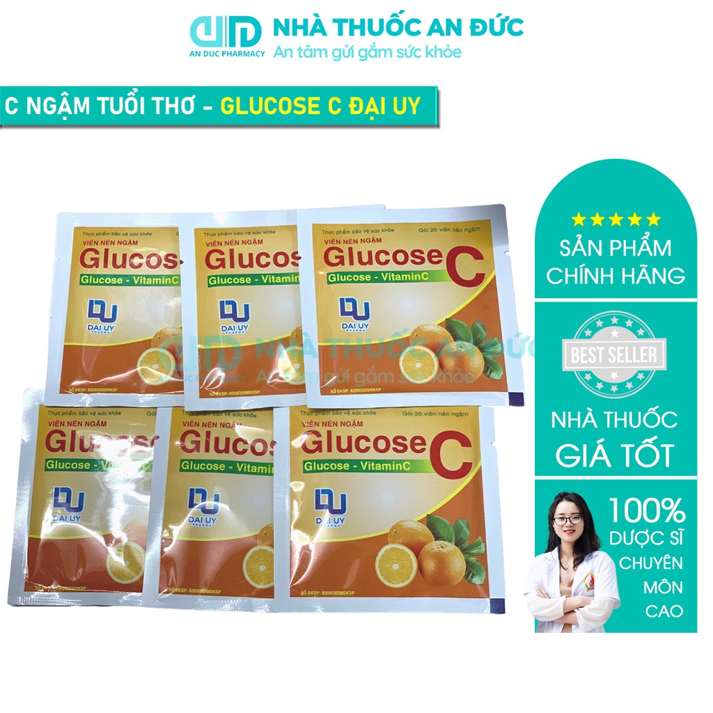 Kẹo Ngậm Bổ Sung Vitamin C Glucose C Đại y Gói 20 Viên – Nhà thuốc An Đức