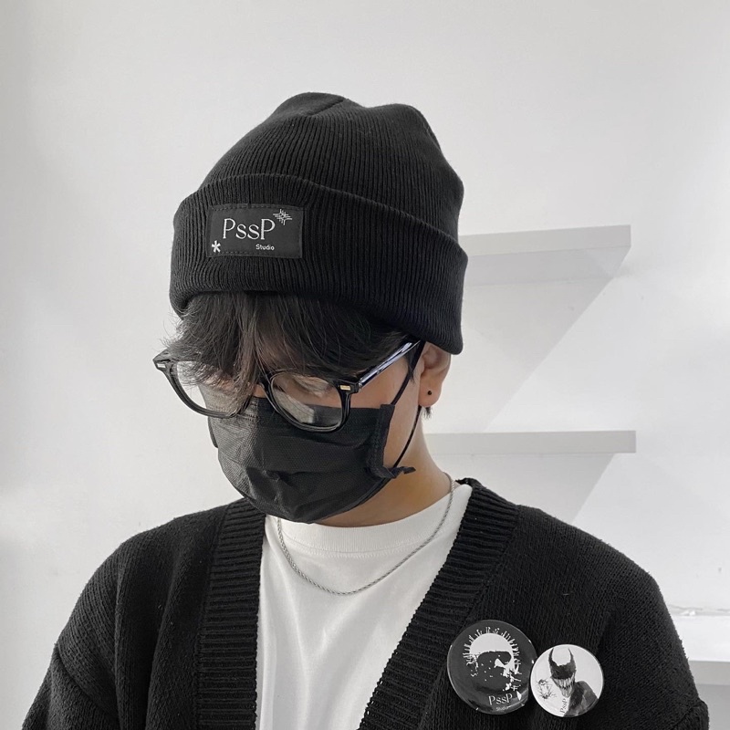 [MŨ LEN BEANIE kèm 2 PINS CÀI custom _ PssP.studio]