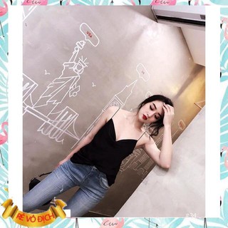 🌼[RẺ KO TƯỞNG]🌼 Áo hai dây phi bóng cổ đổ sexy, vải mềm rất đẹp, freesize dưới 53kg 1121A16