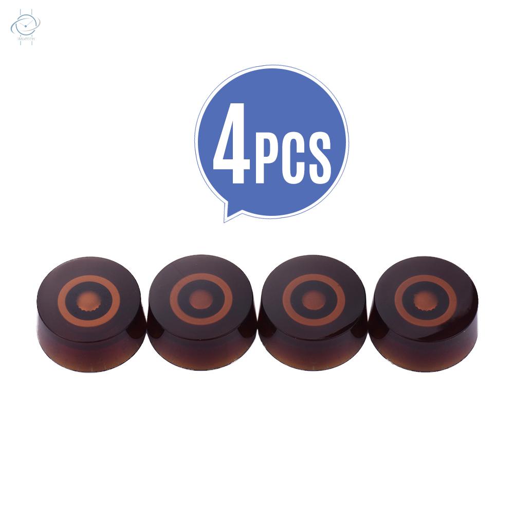 ♫Electric Guitar Control Knobs Fit for LP Style Guitars Replacement Pack of 4PCS Volume and Tone Knobs Coffee with Golden Number