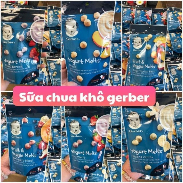 Sữa chua khô Gerber cho bé từ 8m+