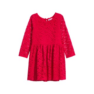 Váy ren đỏ bé gái HM H&M size 2-4, 4-6 tuổi _ hàng chính hãng authentic Anh