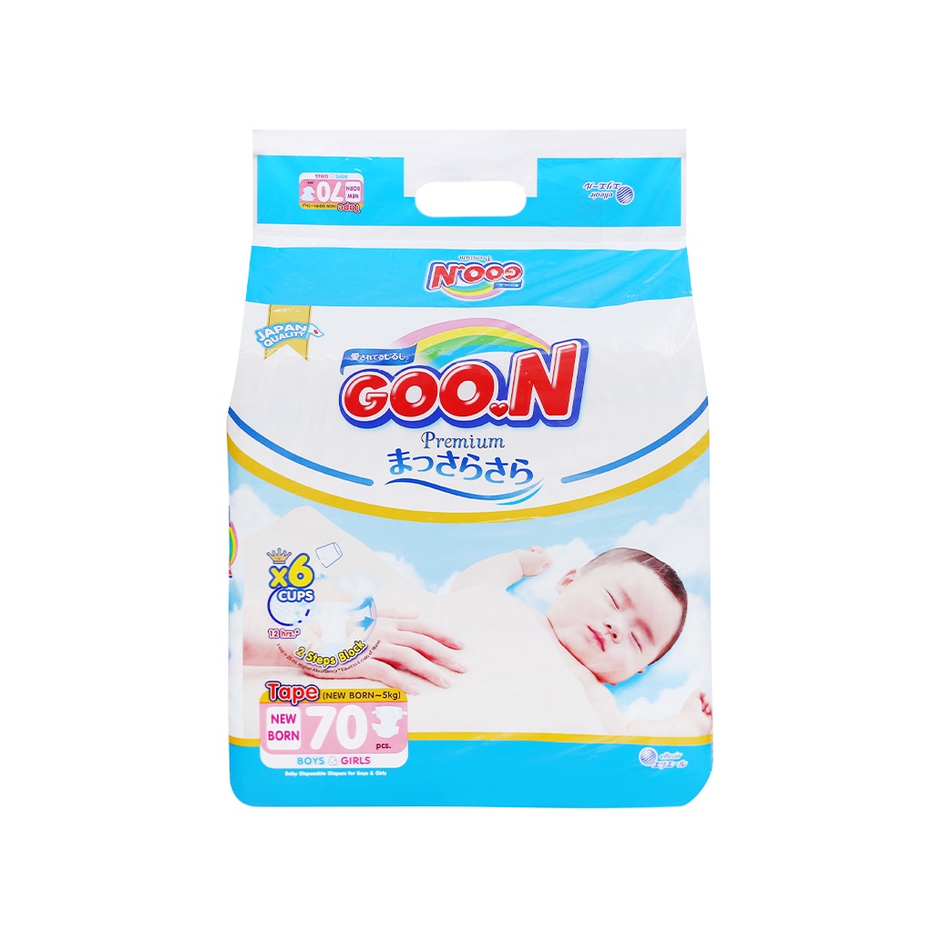 Tã dán Goo.N Premium size NB 70 miếng (cho bé dưới 5kg)