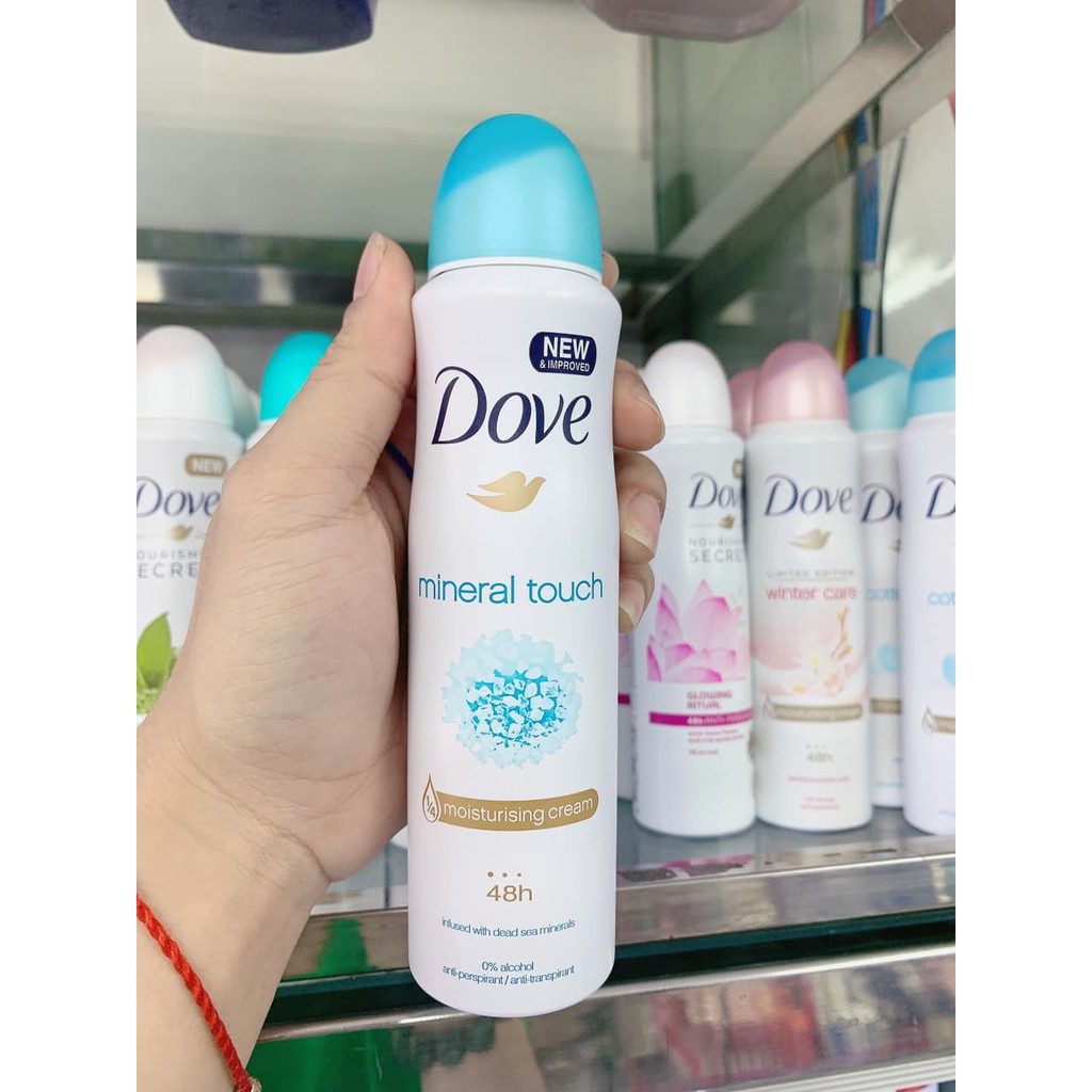 Xịt khử mùi Dove 150ml của Mỹ, khử mùi, kháng khuẩn hiệu quả