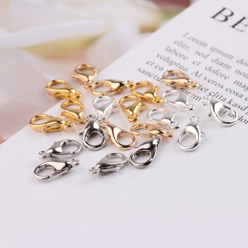 Set 10 móc khóa tôm hùm bằng thép không gỉ làm trang sức thủ công