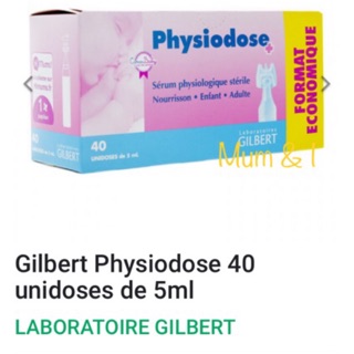 Nước muối sinh lý Physiodose Gilbert nội địa Pháp 40 ống 5ml