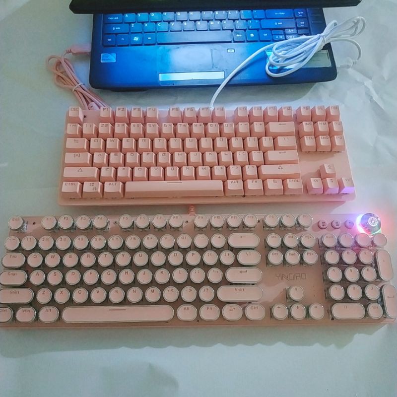 BÀN PHÍM CƠ, GAMING, BÀN PHÍM MÁY TÍNH CAO CẤP  LED 10 CHẾ ĐỘ, 2 màu HỒNG, XANH CỰC HOT cho cả nam và nữ [CÓ BẢO HÀNH]