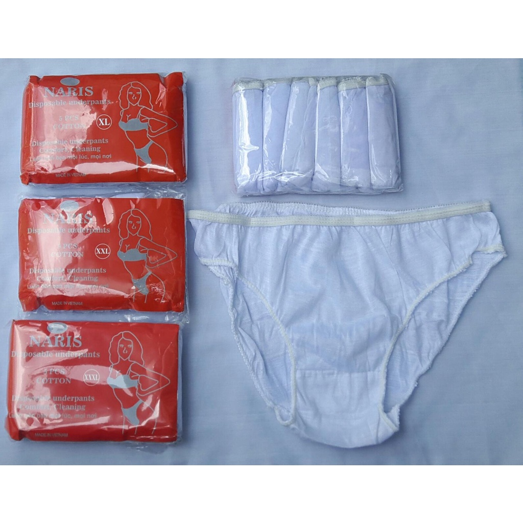 Quần lót giấy vải cotton Naris giặt được nhiều lần gói 6 cái