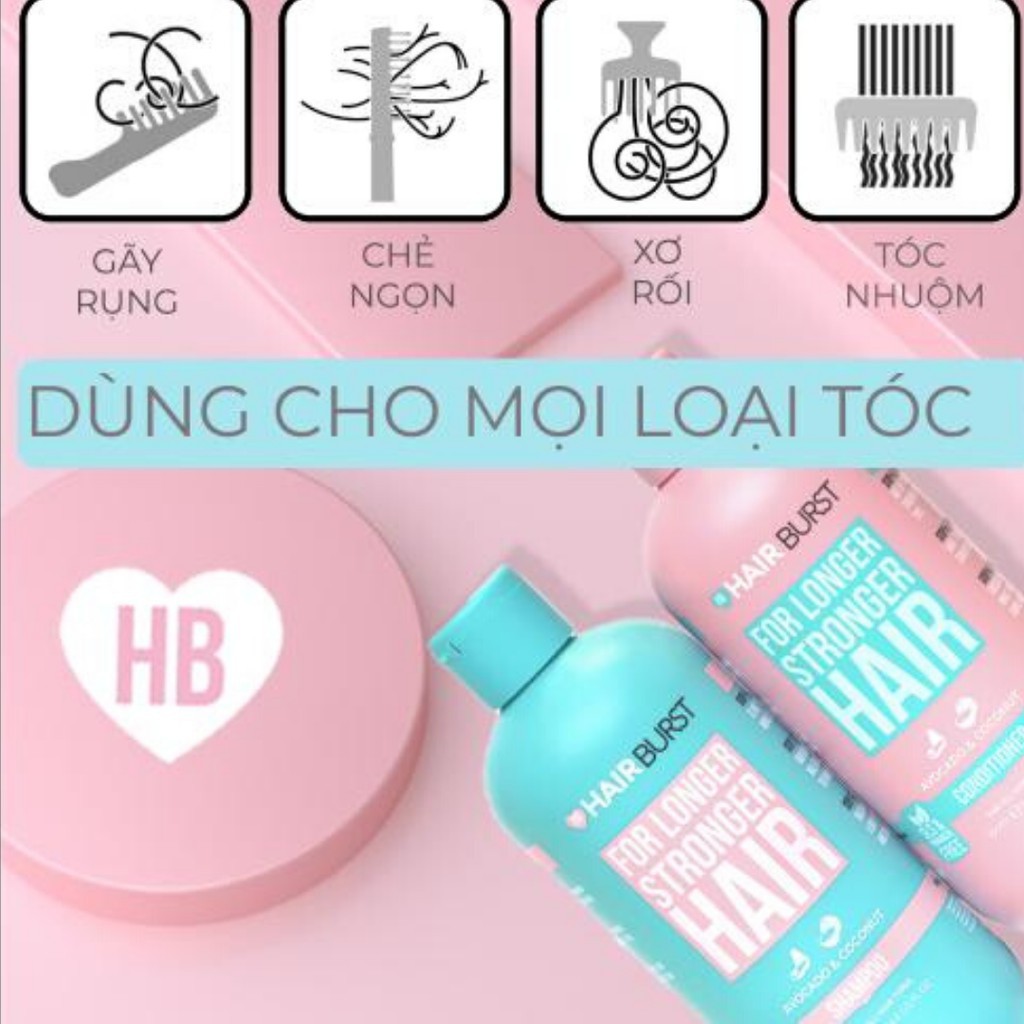 Set Gội Xả Hairburst - Dầu Gội Và Dầu Xả Mọc Tóc Chắc Khoẻ 700ml | BigBuy360 - bigbuy360.vn