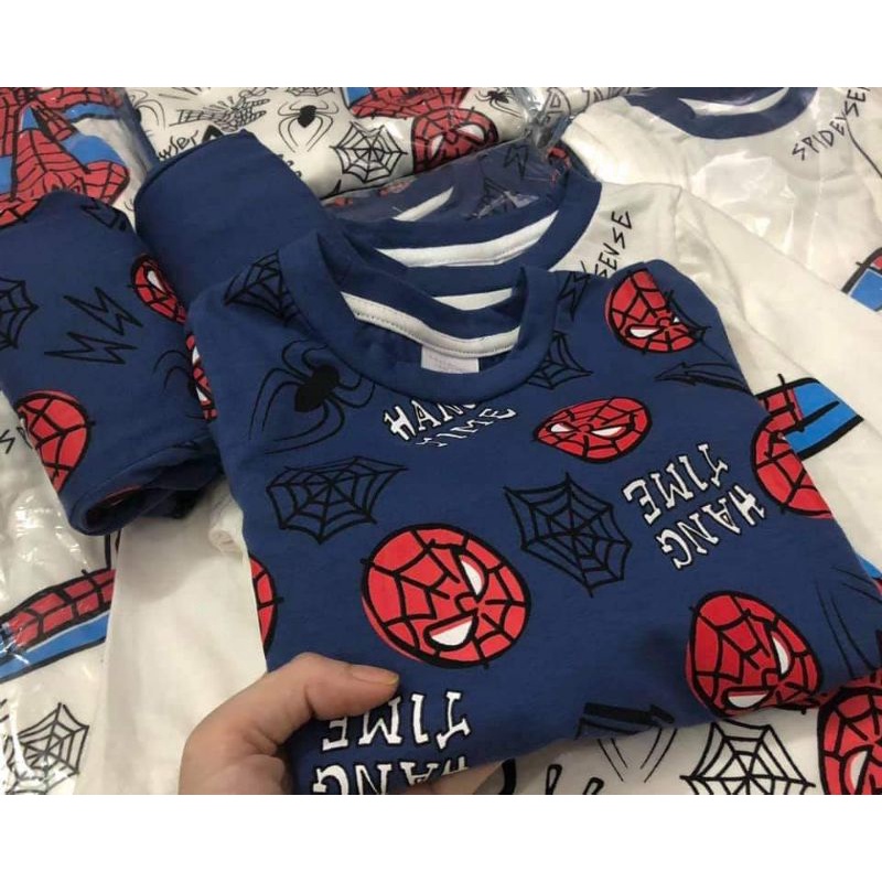 Đồ bộ bé trai - Set 2 bộ cotton áo thun tay dài Spiderman Next siêu đẹp cho bé trai size 2-7t
