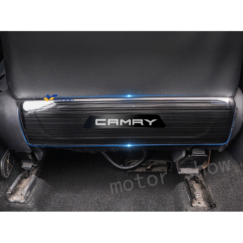 Bộ 2 Khung Viền Ghế Sau Xe Hơi Bằng Thép Không Gỉ Chống Đá Cho Toyota Camry 2018 2019 2020 2021