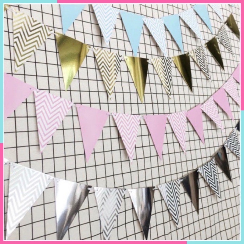 Dây cờ tam giác trang trí sinh nhật