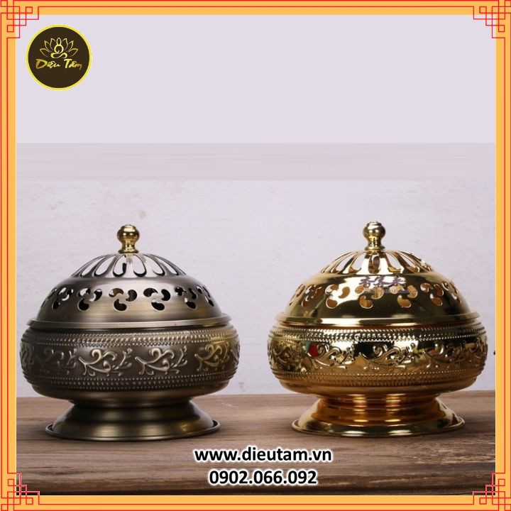 Lư xông trầm hương nhang vòng bền đẹp nhiều size