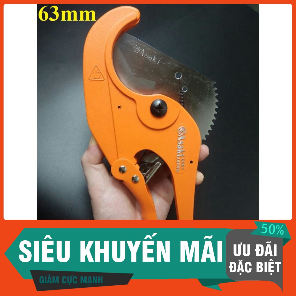 [  GIÁ TỐT - HÀNG CHẤT LƯỢNG ] Kéo cắt ống nhựa PVC, PPR, PE đa dạng, hạng nặng Asaki 35mm, 42mm, 63mm(CHO KHÁCH XEM HÀN