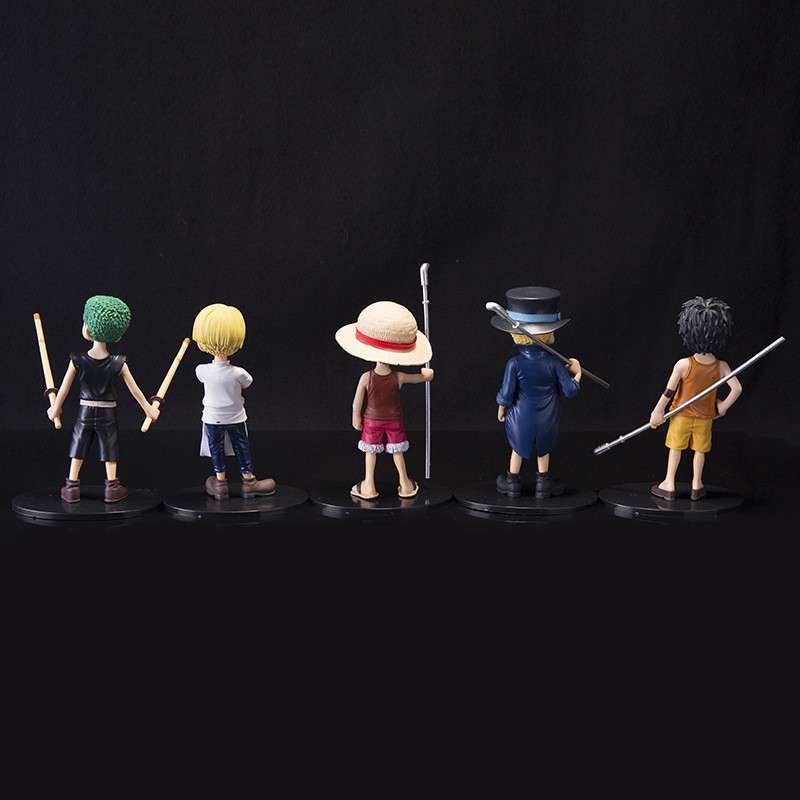 (Trọn bộ 5 nhân vật) Đồ chơi mô hình Anime One Piece thời thơ ấu hàng chuẩn đẹp
