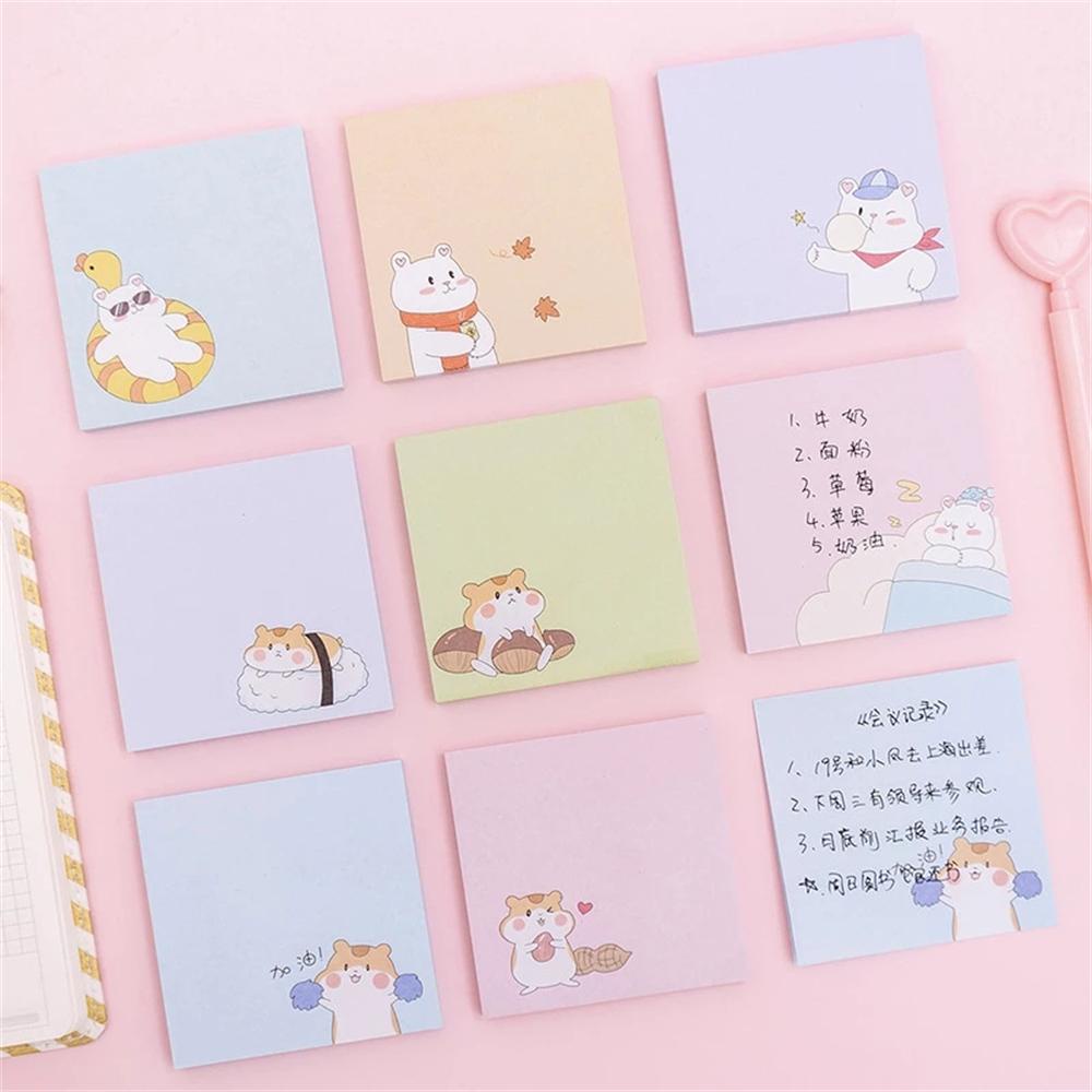 PEWANY Giấy Dán Ghi Chú Họa Tiết Gấu Dễ Thương Tiện Dụng Cho Văn Phòng / Trường Học