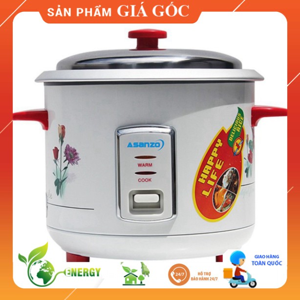 Nồi Cơm Điện Nắp Rời ASANZO 1.2l Model RC12AS1 Hàng Chính Hãng